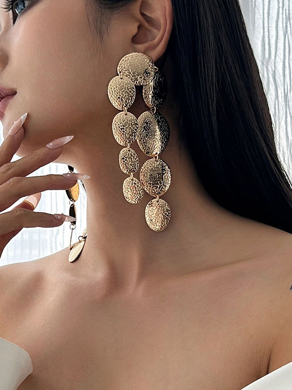 Geometric Tasseled Drop Earrings Necklaces Accessories