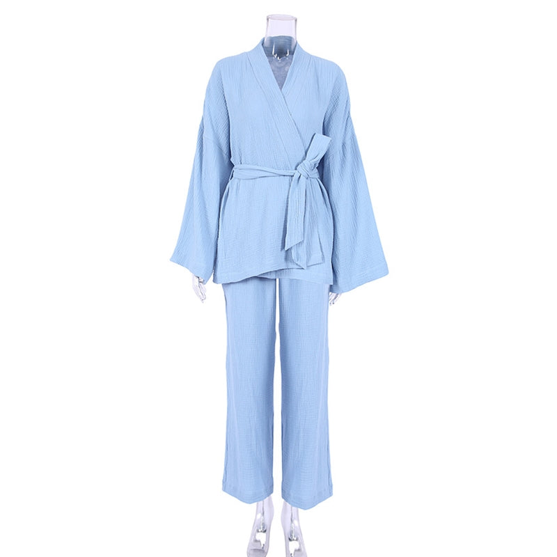 Women Fashion Loose Wear Home Pajamas Set