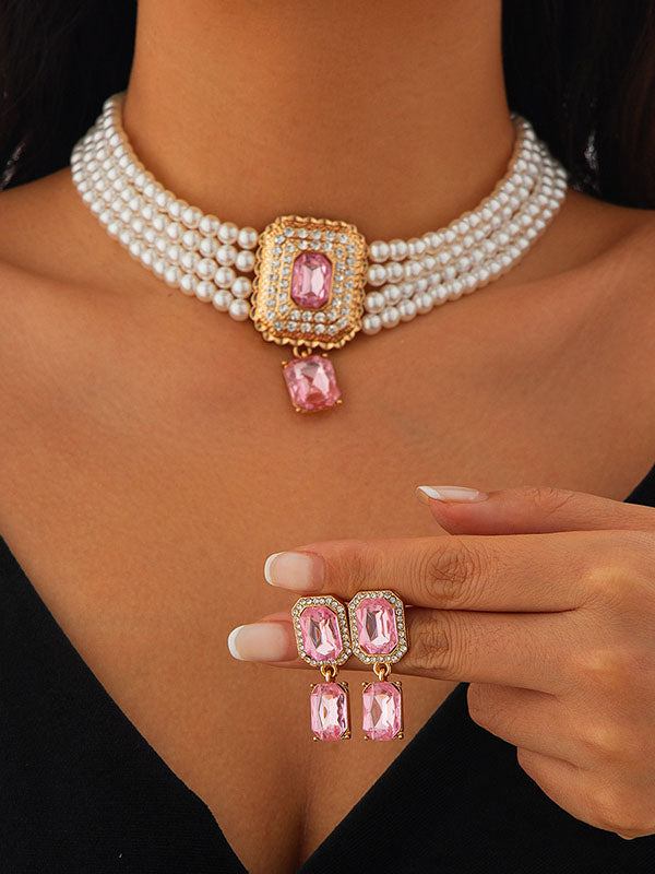 Geometric Drop Earrings Necklaces Accessories