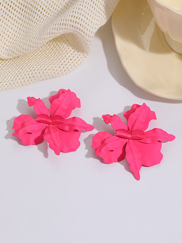 Flower Shape Drop Earrings
