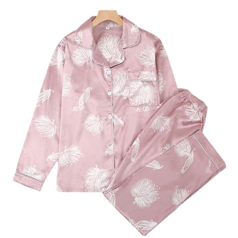 Women Fashion Dandelion Print Pajamas Two-Piece Set