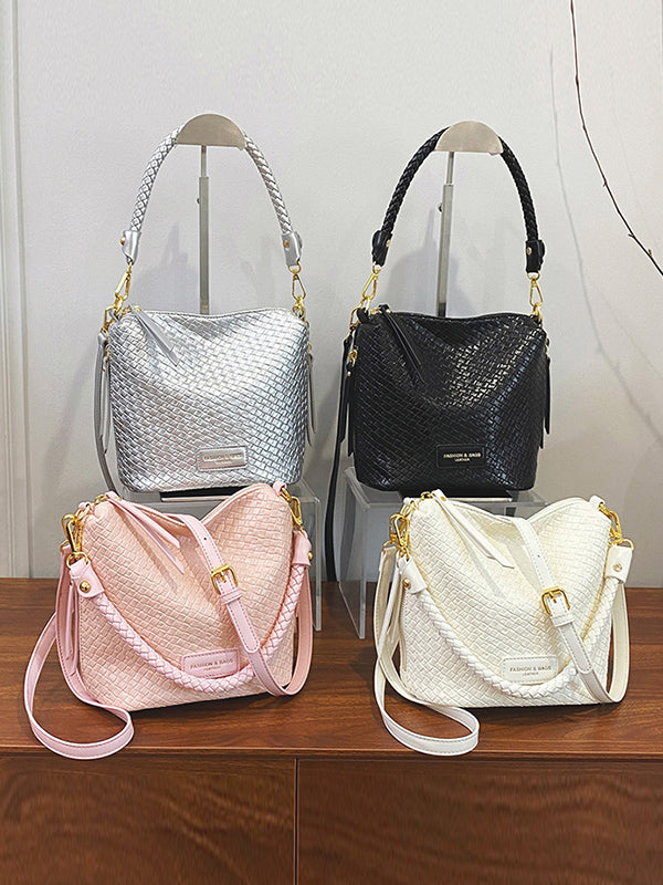 Split-Joint Woven Zipper Bags