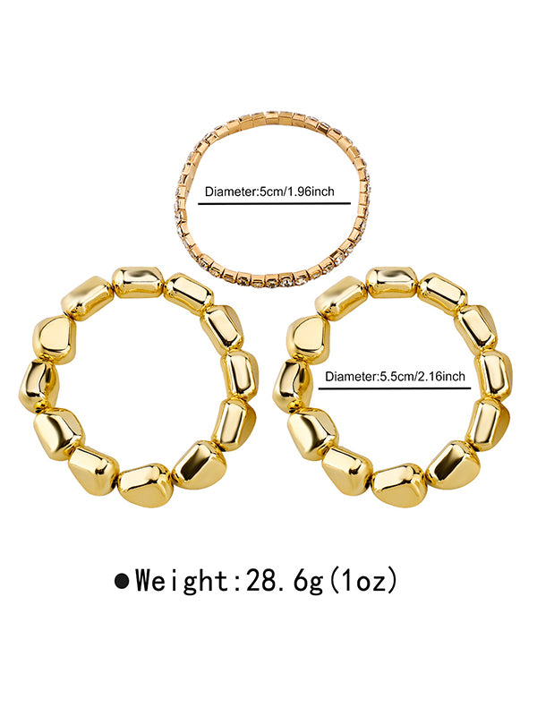 Normcore Geometric Rhine Stones Bracelet Accessories