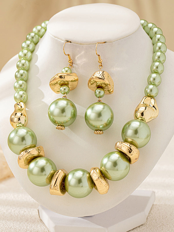 Contrast Color Geometric Drop Earrings Necklaces Accessories