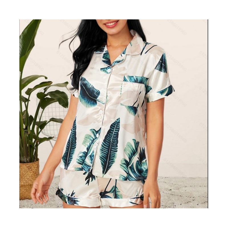 Women Fashion Leopard Print Pajamas Set