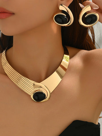 Geometric Drop Earrings Necklaces Accessories