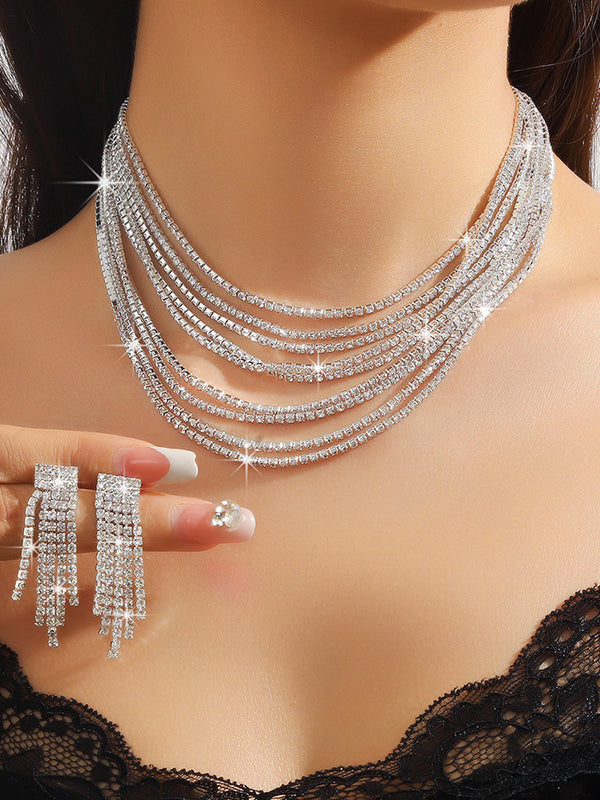 Layered Drop Earrings Necklaces Accessories