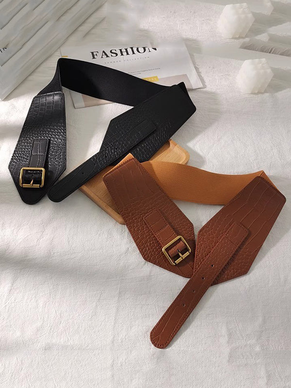 Belt Buckle Geometric Split-Joint Waist Belts & Thigh Cuffs