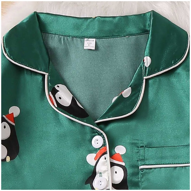 Christmas Women Fashion Printed Pajamas Two-Piece Set