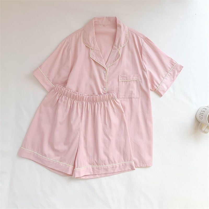 Women Minimalist Short Sleeve Top And Shorts Pajamas Set