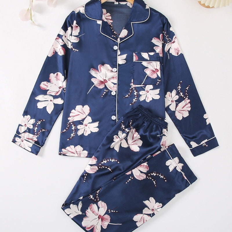 Women Fashion Floral Printed Longewear Two-Piece Set