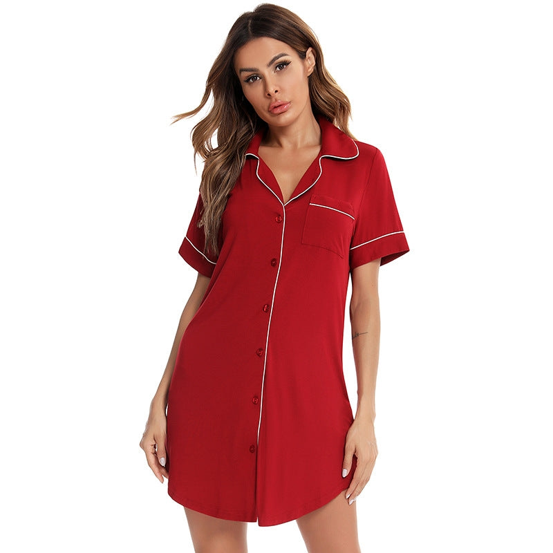 Women Casual Short-Sleeved Pajamas