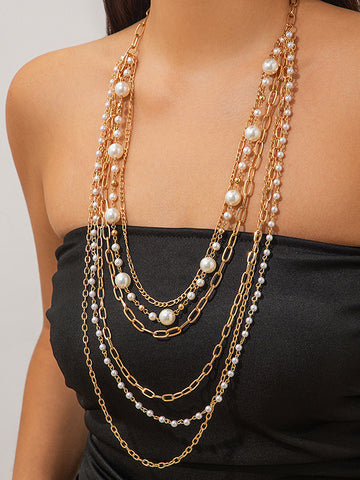 Normcore Geometric Layered Necklaces Accessories