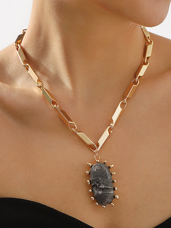 Normcore Chains Geometric Necklaces Accessories