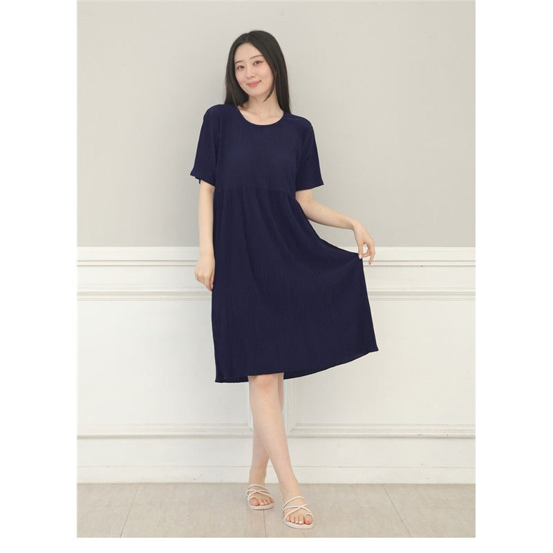 Women Fashion Casual Floral Printed Short Sleeve Loose Dress Pajamas