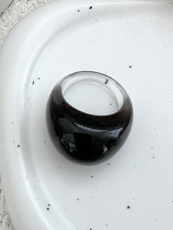 Geometric Transparent Rings Accessories