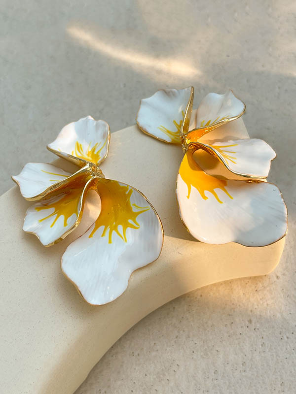 Flower Shape Drop Earrings