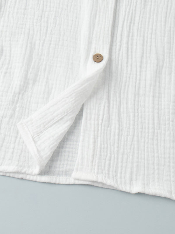 Long Sleeves Ruffled See-Through Split-Joint Peter Pan Collar Blouses&Shirts Tops