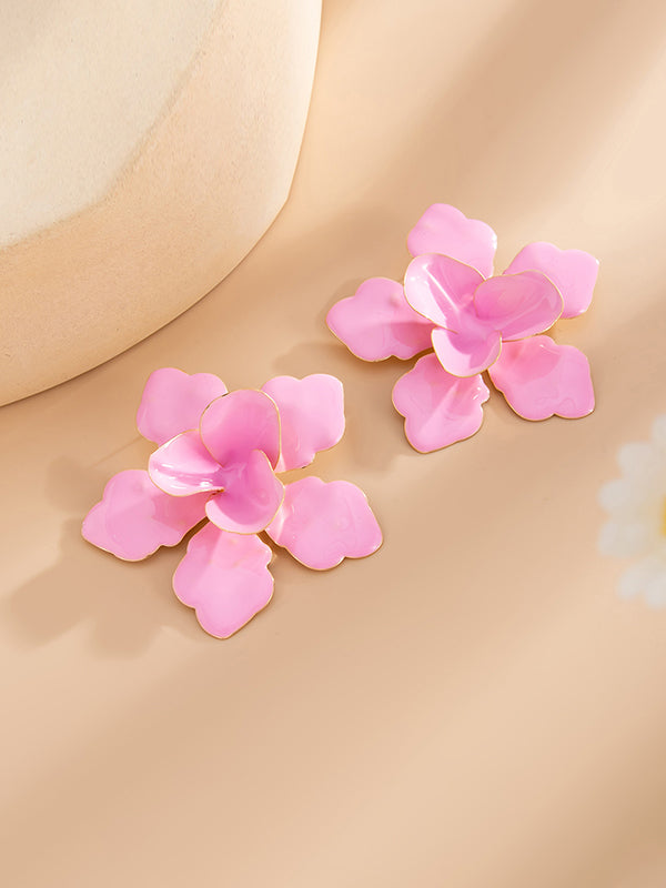 Flower Shape Drop Earrings