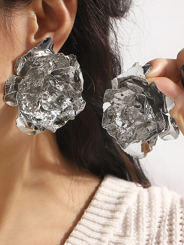 Flower Shape Drop Earrings