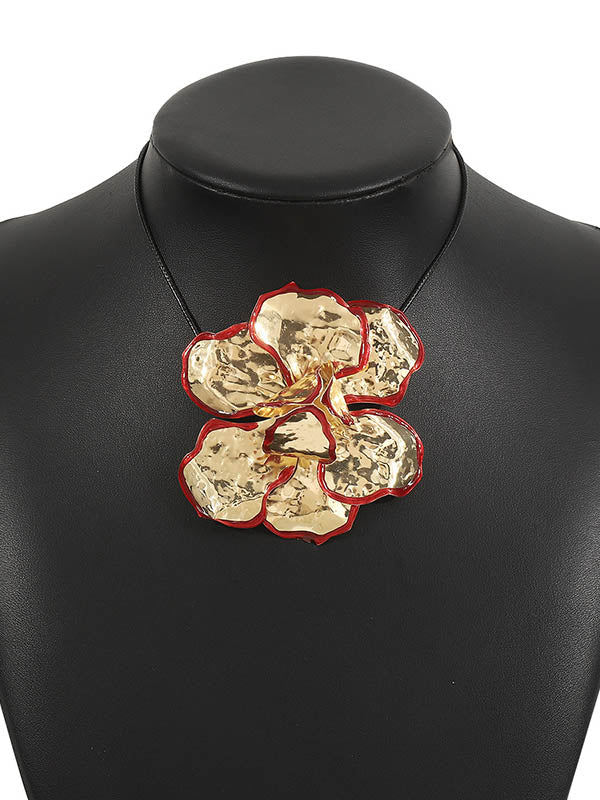 Flower Shape Tied Necklaces Accessories