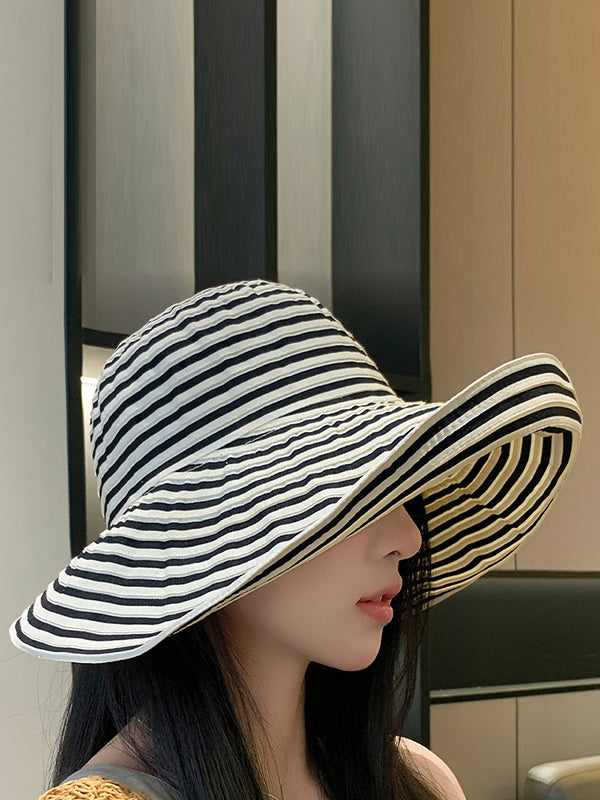 Split-Joint Striped Sun Hat