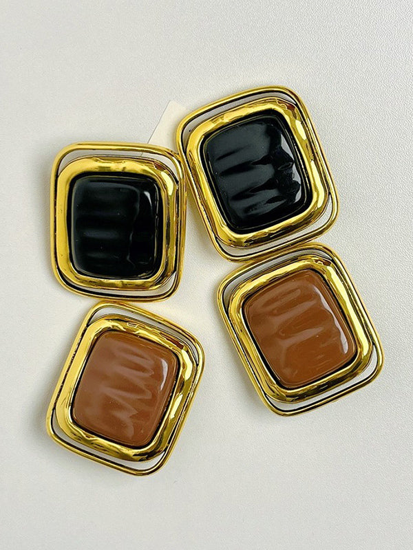 Geometric Shiny Earrings Accessories