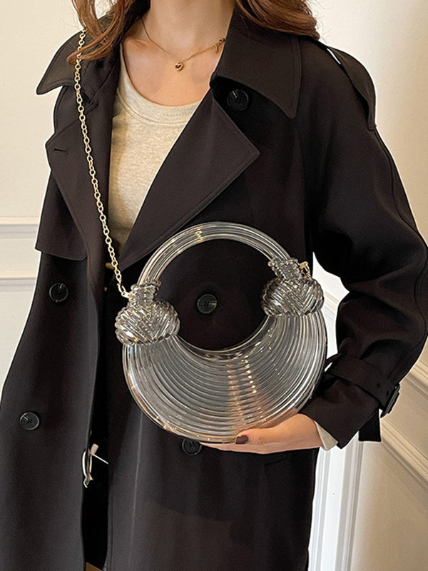 Chains Geometric Shiny Bags