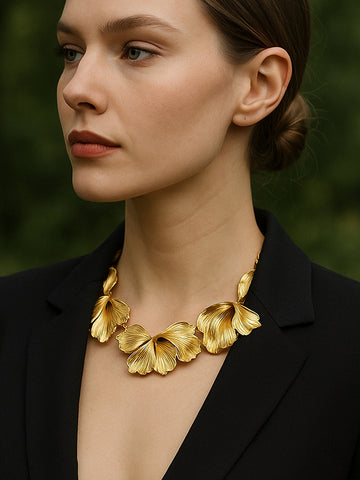 Chains Pleated Solid Color Split-Joint Necklaces Accessories