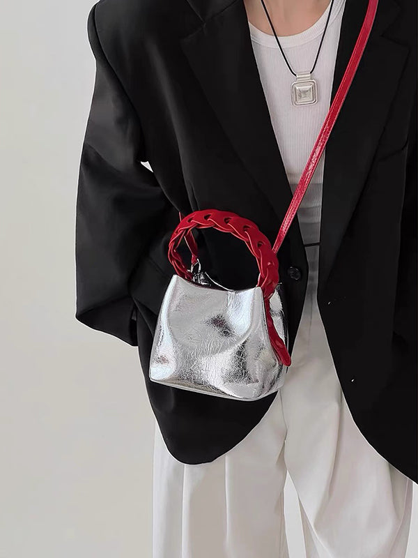 Shiny Split-Joint Mini Bags Shoulder Bags