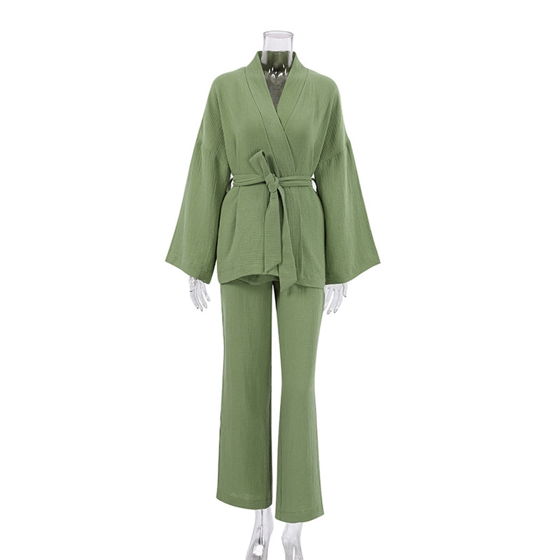 Women Fashion Loose Wear Home Pajamas Set