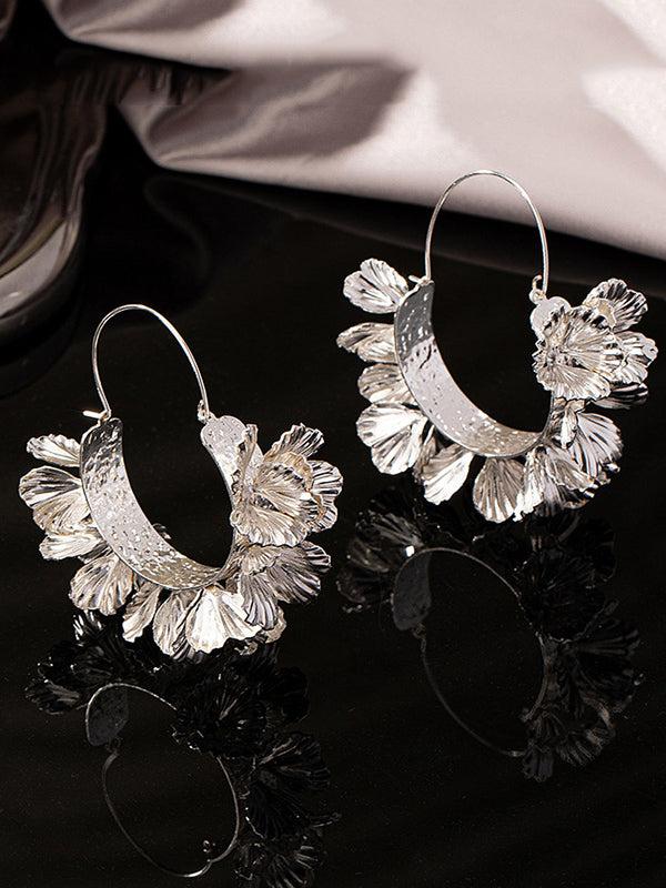 Flower Shape Drop Earrings