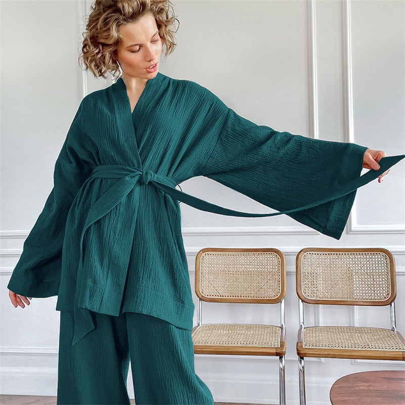 Women Fashion Loose Wear Home Pajamas Set