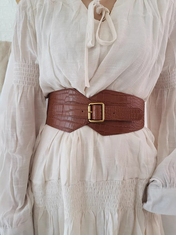 Belt Buckle Geometric Split-Joint Waist Belts & Thigh Cuffs