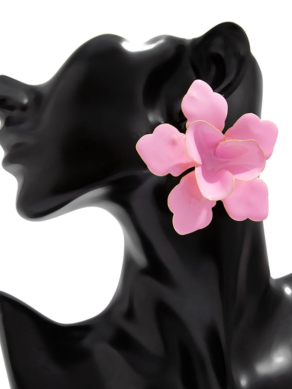 Flower Shape Drop Earrings