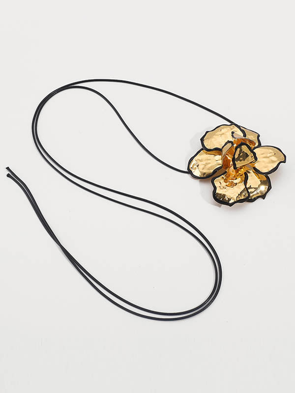 Flower Shape Tied Necklaces Accessories