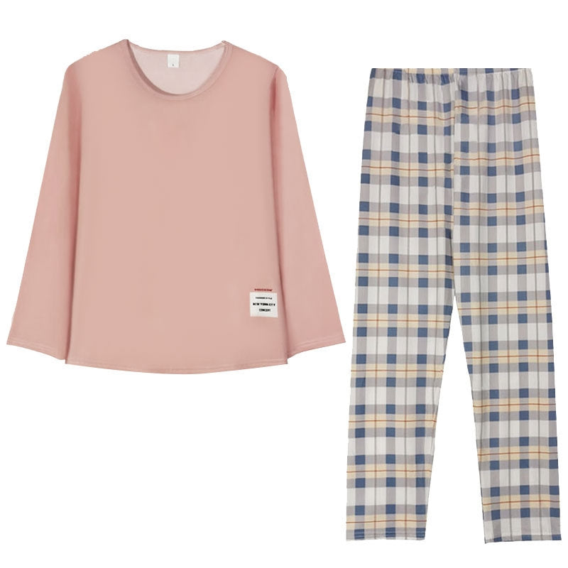 Women Fashion Casual Spring And Autumn Printed Round Neck Long Sleeve T-Shirt Loose Pants Pajamas Set