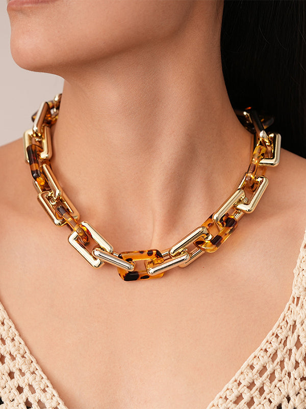 Chains Leopard Necklaces Accessories