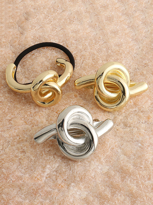 Minimalist Metal Knot Hair Tie