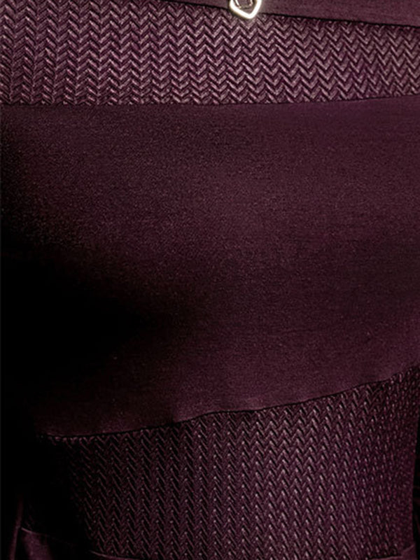 Irregularity Long Sleeves Comfort Mesh Slightly Sheer Solid Color Split-Joint Round-Neck T-Shirts Tops