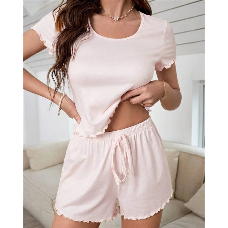 Women Casual Printed Pajamas Two-Piece Set