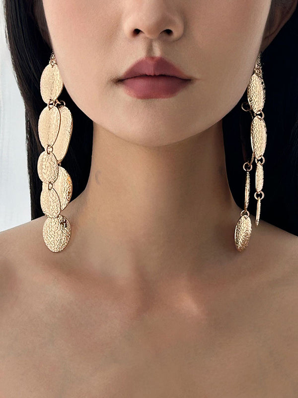 Geometric Tasseled Drop Earrings Necklaces Accessories