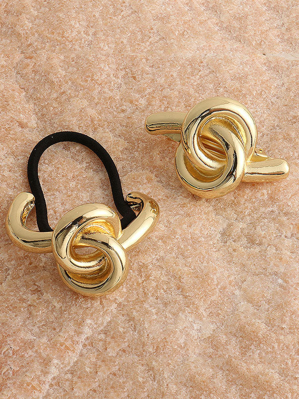 Minimalist Metal Knot Hair Tie