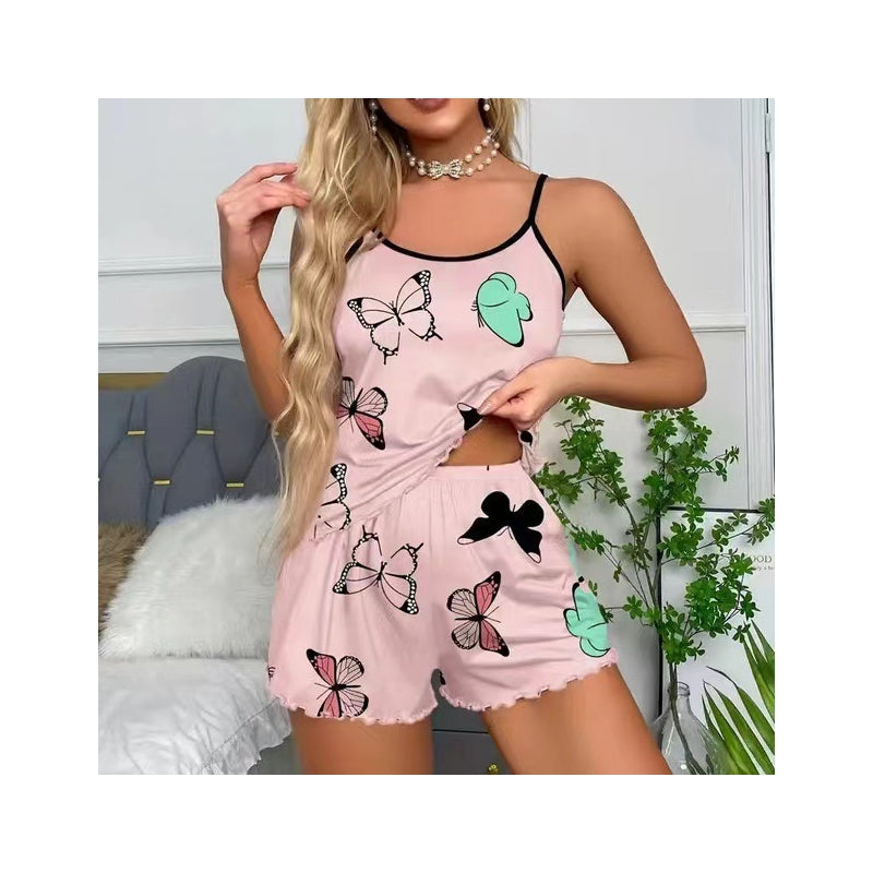 Women Butterfly-Print Pajamas Set
