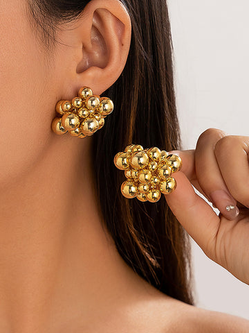 Geometric Solid Color Earrings Accessories