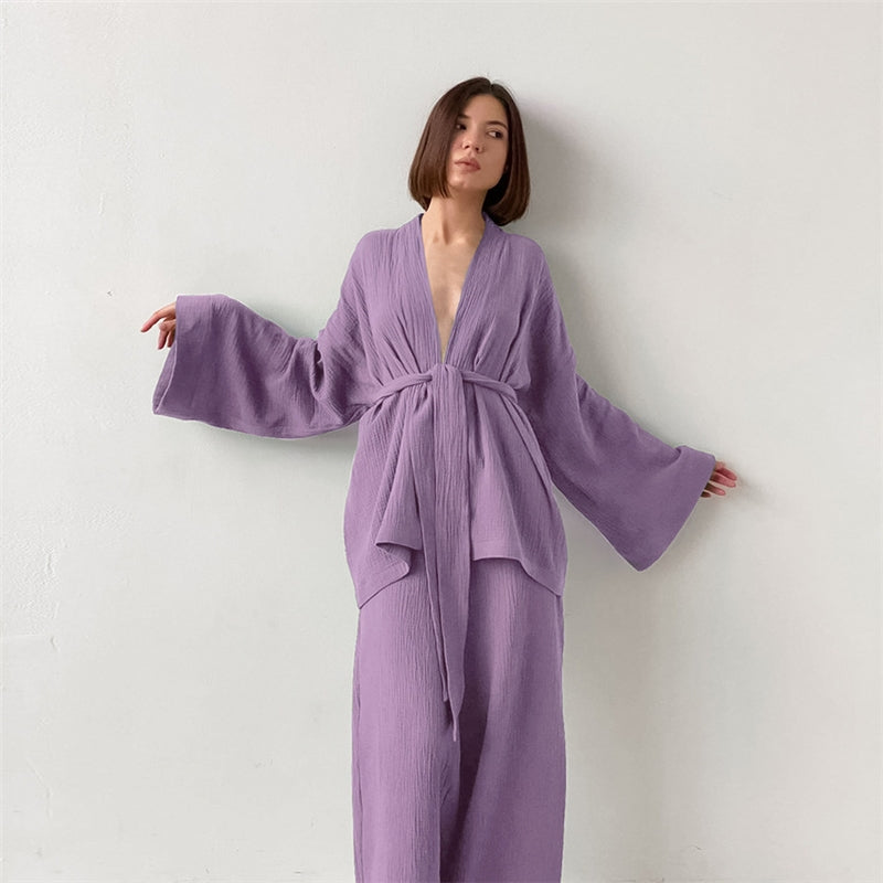 Women Fashion Loose Wear Home Pajamas Set