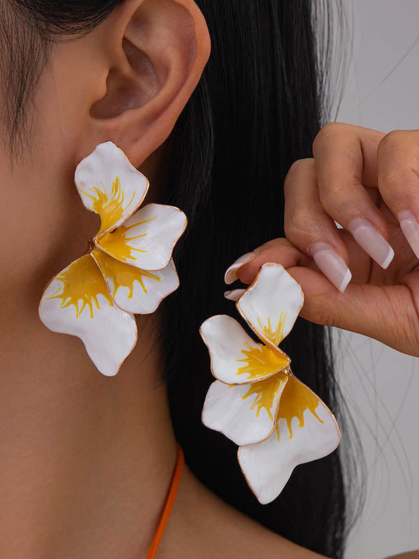 Flower Shape Drop Earrings
