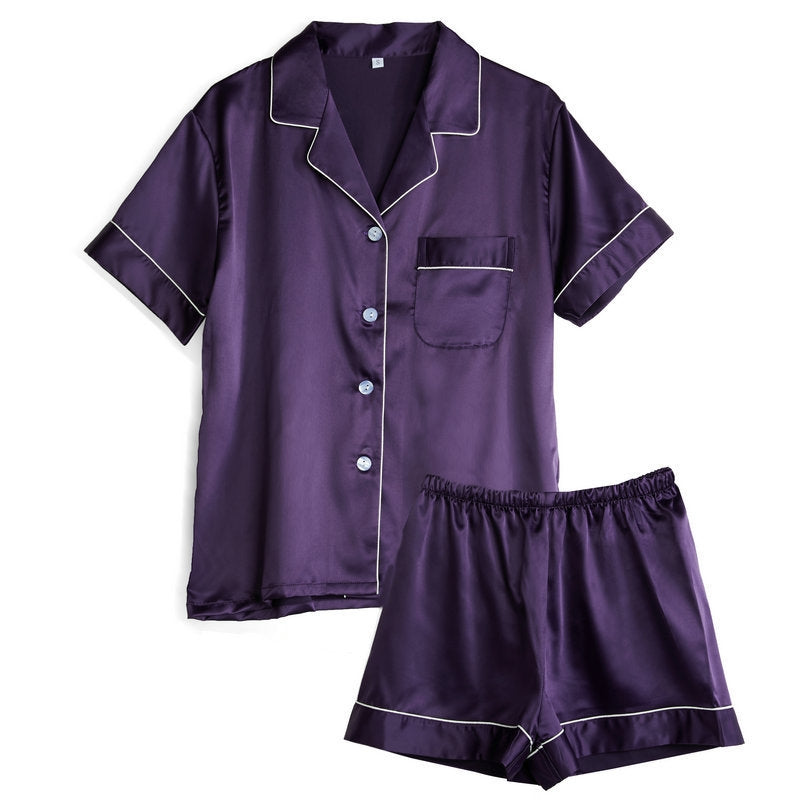 Women Casual Solid Color Pajamas Set
