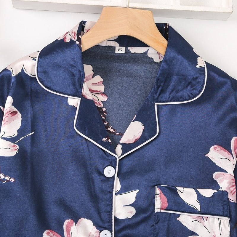 Women Fashion Floral Printed Longewear Two-Piece Set