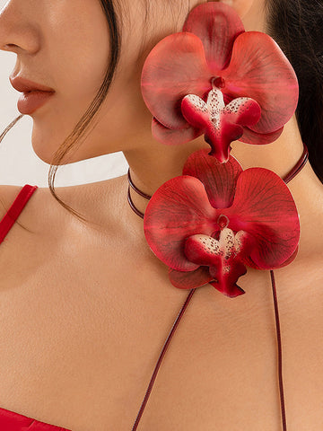 Flower Shape Drop Earrings